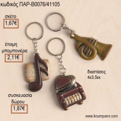 ΜΟΥΣΙΚΑ ΟΡΓΑΝΑ ΡΕΤΡΟ ΠΟΛΥΕΣΤΕΡΙΚΟ ΜΠΡΕΛΟΚ για μπομπονιέρες - γούρια ΠΑΡ-Β0076/41105 1.67€!!!