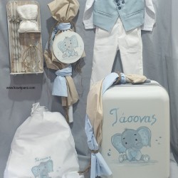 ΕΛΕΦΑΝΤΑΚΙ πλήρες βαπτιστικό σετ ΜΕ ΒΑΛΙΤΣΑ ΤΡΟΛΕΥ ΤΖΑ-24934 425.00€!!! ΕΛΕΦΑΝΤΑΚΙ πλήρες βαπτιστικό σετ ΜΕ ΒΑΛΙΤΣΑ ΤΡΟΛΕΥ ΤΖΑ-24934 425.00€!!!