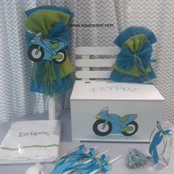 ΜΗΧΑΝΗ βαπτιστικό σετ με ΞΥΛΙΝΟ ΠΑΓΚΑΚΙ  ΤΖΑ-2411 185€!!!