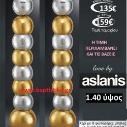 ΚΕΡΙΑ - ΛΑΜΠΑΔΕΣ ΓΑΜΟΥ 8 ΦΩΤΟΦΟΡΕΣ ΜΠΑΛΕΣ ΜΕ ΛΕΥΚΗ ΚΑΙ ΧΡΥΣΗ ΠΑΤΙΝΑ ΜΕ ΒΑΣΗ ΚΩΔ-241100000