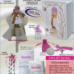 ΣΑΡΑ ΚΕΫ ΒΑΠΤΙΣΤΙΚΟ ΣΕΤ ΜΕ ΚΟΥΤΙ ΖΩΓΡΑΦΙΣΤΟ-ΣΚΑΛΙΣΤΟ ΣΕ ΣΧΗΜΑ ΒΙΒΛΙΟΥ ΝΟ1366